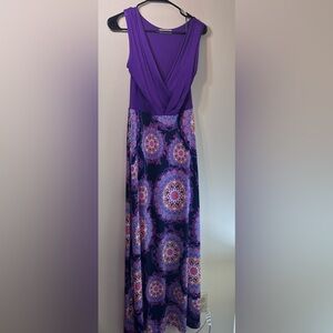 Maxi Dress size Large multi color